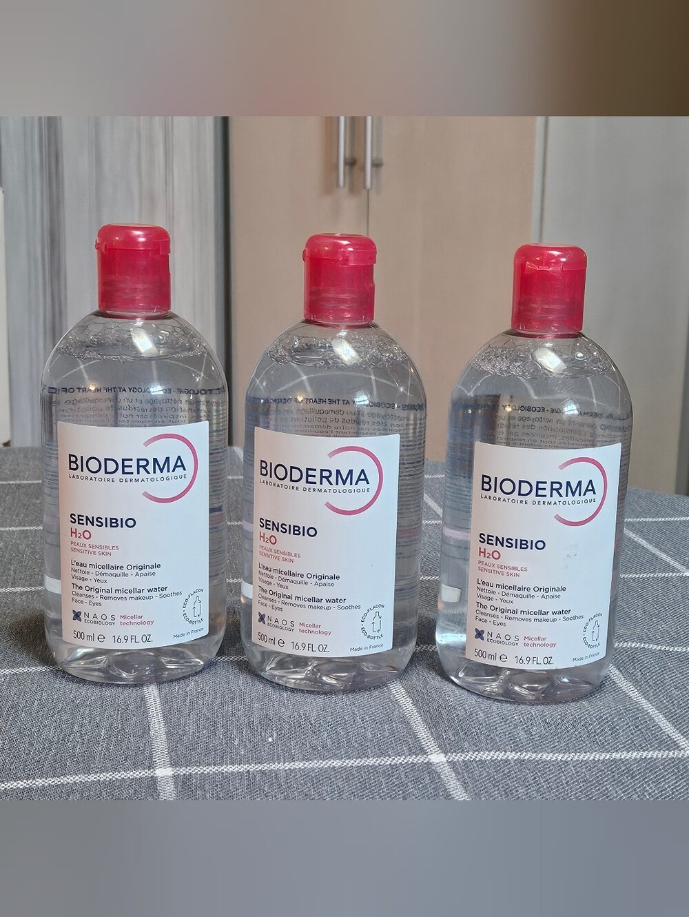 Bioderma Sensibio H2O Micellar Water Makeup Remover - 3 Bottles - Retails $63